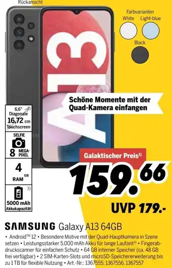 MEDIMAX Samsung Galaxy A13 64GB Angebot