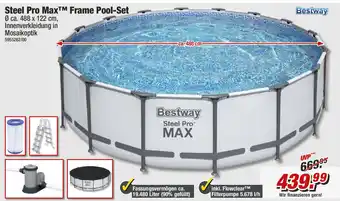 Poco Bestway Steel Pro Max Frame Pool Set Ø ca. 488 x 122 cm Angebot