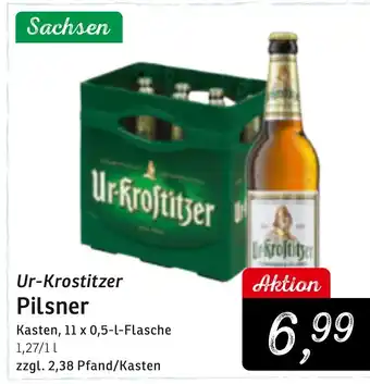 KONSUM Ur Kostritzer Pilsner Kasten 11x0,5 L Flasche Angebot