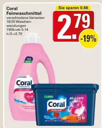 WEZ Coral Feinwaschmittel 16/20wl Angebot