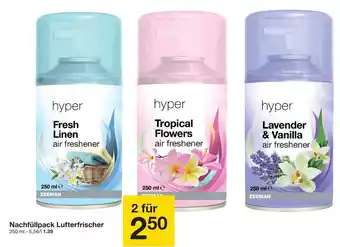 Zeeman Hyper Nachfullpack Lufterfrischer 2*250ml Angebot