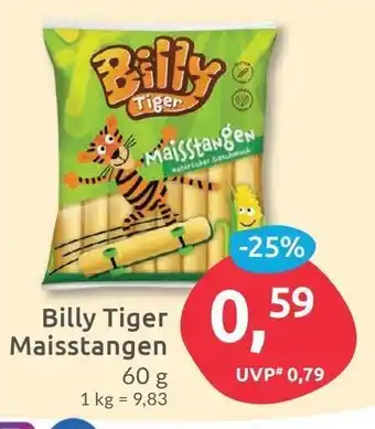 Budni Billy Tiger Maisstangen 60g Angebot