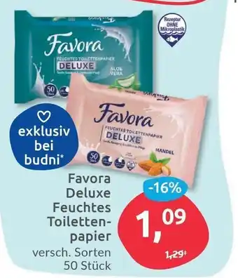 Budni Favora Deluxe Feuchtes Toilettenpapier 50st Angebot