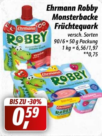 Simmel Ehrmann Robby Monsterbacke Früchtequark 90/6x50 g Packung Angebot