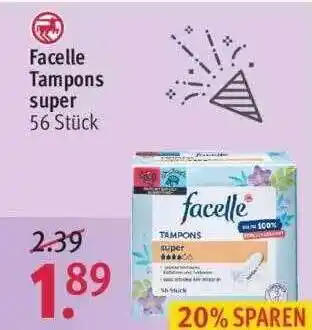 Rossmann Facelle Tampons Super Angebot