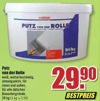 B1 Discount Baumarkt Putz von der Rolle 20 kg Angebot