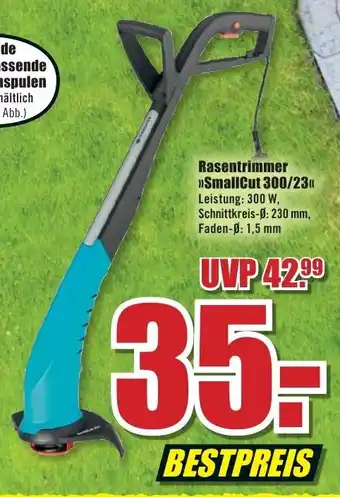 B1 Discount Baumarkt Gardena Rasentrimmer SmallCut 300/23 Angebot