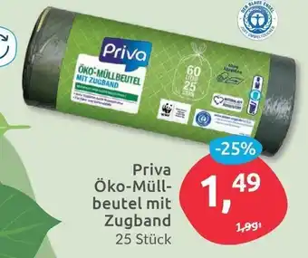 Budni Priva Oko-Mullbeutel mit Zugband 25st Angebot