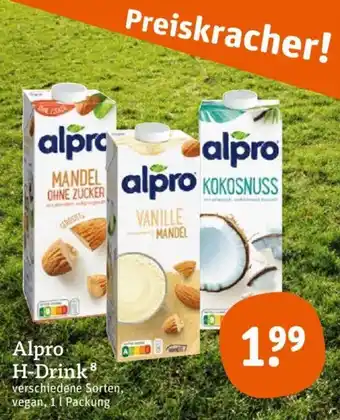 tegut Alpro H-Drink 1 L Packung Angebot