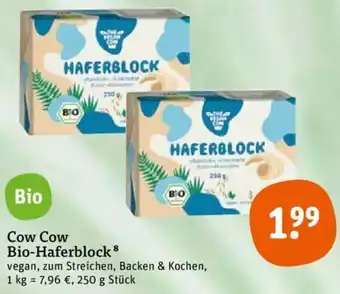 tegut Cow Cow Bio Haferblock 250 g Stück Angebot