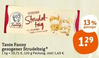 tegut Tante Fanny gezogener Strudelteig 120 g Packung Angebot