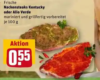 REWE Nackensteaks Kentucky o. Alio Verde 100g Angebot