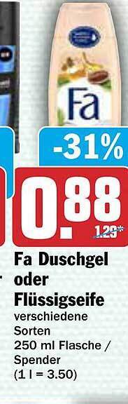 AEZ Fa Duschgel Oder Flüssigseife Angebot