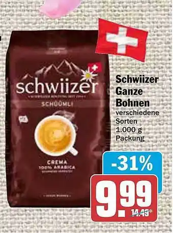 AEZ Schwiizer Ganze Bohnen Angebot