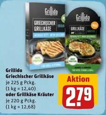 REWE Grillido Griechischer Grillkase 225g o. Grillkase Krauter 220g Angebot