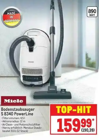 METRO Miele Bodenstaubsauger S 8340 Powerline Angebot