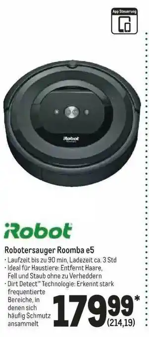 METRO Robot Robotersauger Roomba E5 Angebot