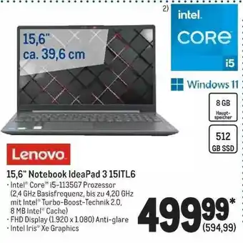 METRO Lenovo 15,6 Angebot