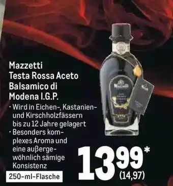 METRO Mazzetti Testa Rossa Aceto Balsamico Di Modena I.g.p. Angebot