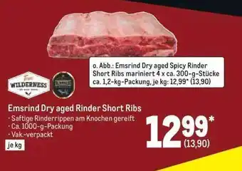 METRO Wilderness Emsrind Dry Aged Rinder Short Ribs Angebot