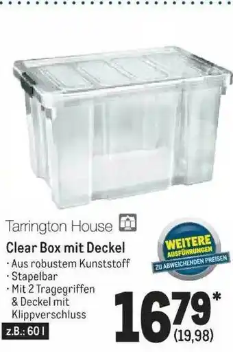 METRO Tarrington House Clear Box Mit Deckel Angebot