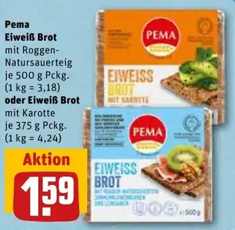 REWE Pema Eiweiss Brot 500g o. Eiweiss Brot 375g Angebot