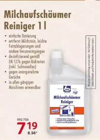 Selgros Milchaufschäumer Reiniger Angebot