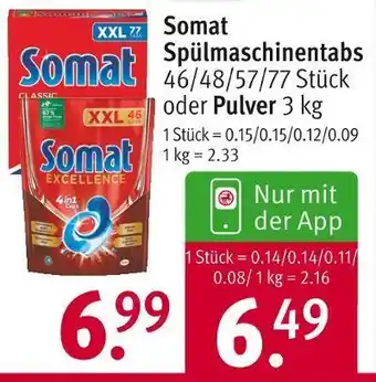 Rossmann Somat spülmaschinentabs oder pulver 3 kg Angebot