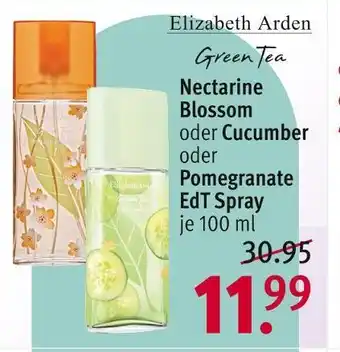 Rossmann Elizabeth arden nectarine blossom oder cucumber oder pomegranate edt spray Angebot