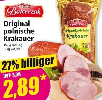 Norma Balcerzak Original polnische Krakauer 350 g Angebot