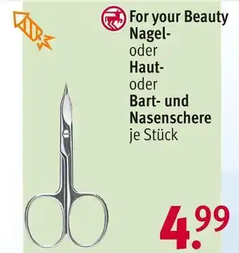 Rossmann For your beauty nagel-, haut- oder bart- und nasenschere Angebot