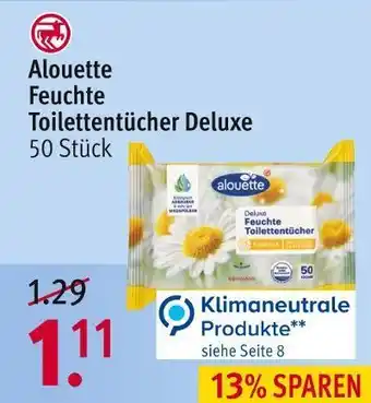 Rossmann Alouette feuchte toilettentücher deluxe Angebot