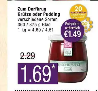 Marktkauf Zum Dorfkrug Grütze Oder Pudding Angebot