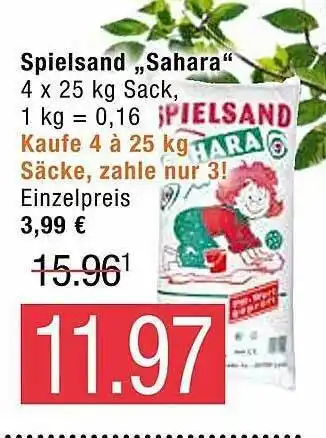 Marktkauf Spielsand „sahara“ Angebot