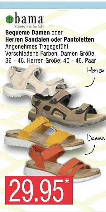 Marktkauf Obama Bequeme Damen Oder Herren Sandalen Oder Pantoletten Angebot