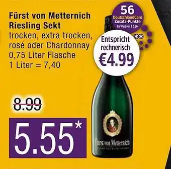 Marktkauf Fürst Von Metternich Riesling Sekt Angebot