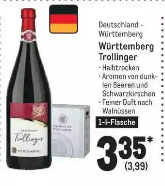 METRO Württemberg Trollinger Angebot