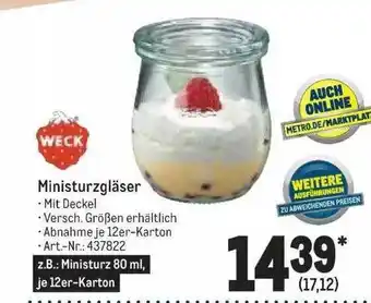 METRO Weck Ministurzgläser Angebot