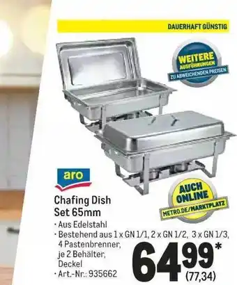 METRO Aro Chafing Dish Set 65 Mm Angebot