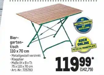 METRO Bier-gartentisch 110 X 70 Cm Angebot