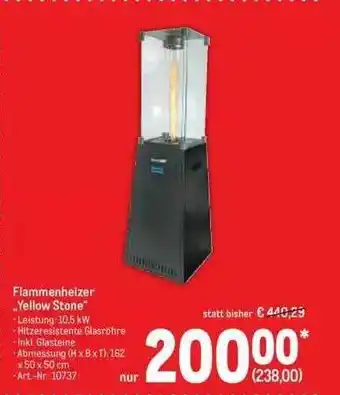 METRO Flammenheizer „yellow Stone“ Angebot