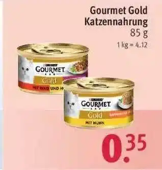 Rossmann Gourmet Gold Katzennahrung Angebot
