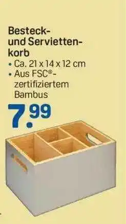 Rossmann Besteck- Und Servietten-korb Angebot