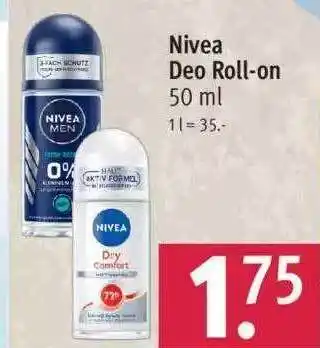 Rossmann Nivea Deo Roll-on 50 Ml Angebot