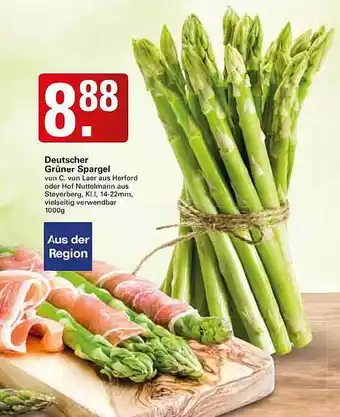 WEZ Deutscher Grüner Spargel Angebot