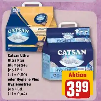 REWE Catsan Ultra 5L o. Hygiene Plus 9L Angebot