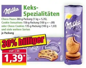 Norma Milka Keks Spezialitäten Angebot