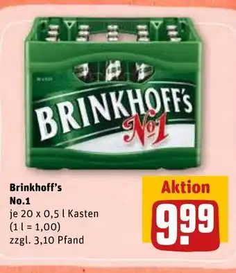 REWE Brinkhoff's #1 20*500ml Angebot