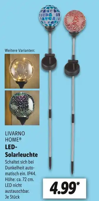 Lidl Livarno home led-solarleuchte Angebot