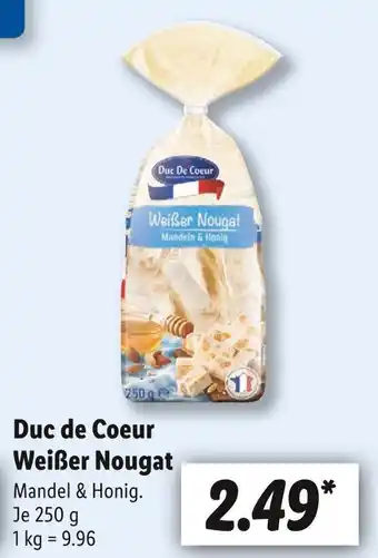 Lidl Duc de coeur weißer nougat Angebot